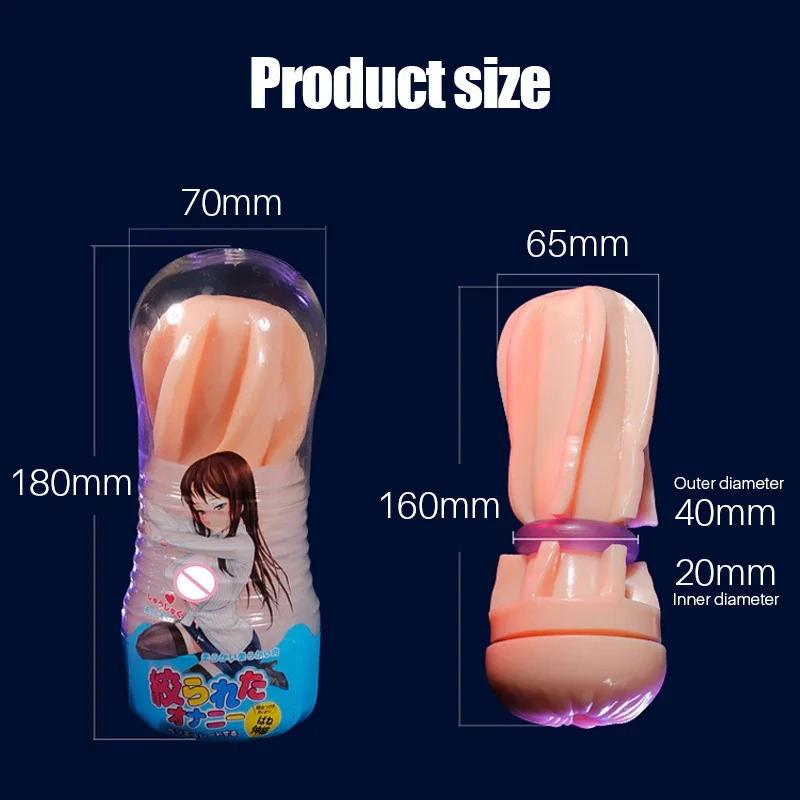 Männlicher Masturbator Cup Pussy MidSection Verengung Stimulator Vergnügen Ring Saugen Realistische Vagina Vakuum Tasche Erwachsene Sex Spielzeug