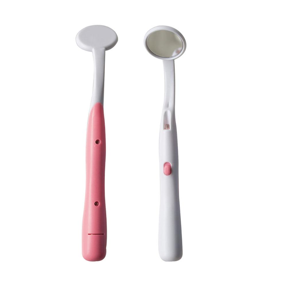 PIORPOY Dentistry Material LED Light Super Bright Mouth Mirror Dentist Oral Super Bright Anti-fog Mouth Mirror Tooth Exam Tool
