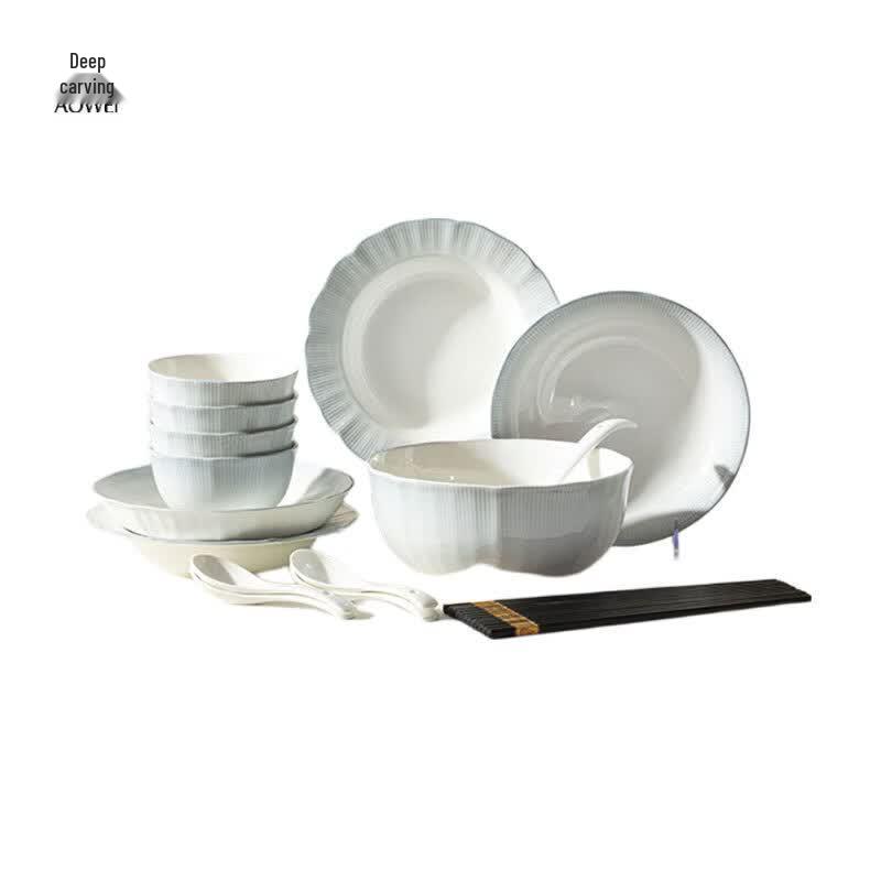 Aowei New Chinese Style Jingdezhen Ceramic Dinnerware Set