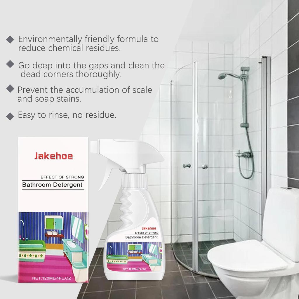 120ml Glass Tile Cleaner Bathroom Glass Door Bathtub Tile Crystal Clear Stain Cleaner