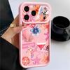 Shockproof Phone Case For iPhone 17 Pro Max Pink Cartoon Floral Pattern Silicone Cover For iPhone 16 Pro Max Cover iPhone 15 14 13 12 11 16E Air