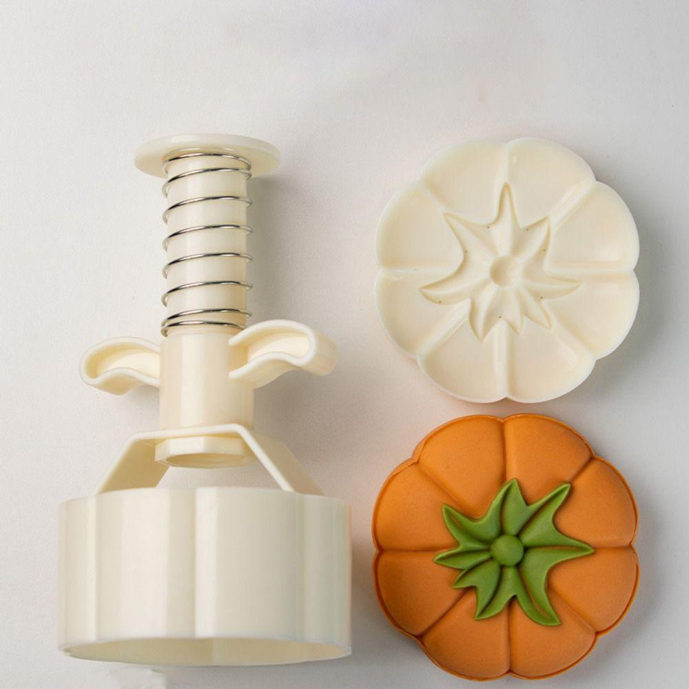 Pumpkin/Persimmons Pattern Moon Cake Maker Adjustable Thickness Cookie Stamp Bakery