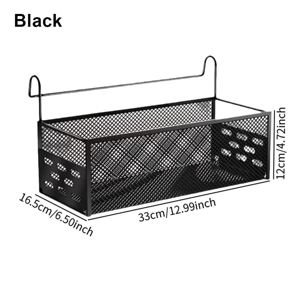 

1Pcs Durable Iron Bedside Hanging Basket Hanging Punch-Free Bed Storage Rack Space Saving Bedside Shelf For Dormitory Home чёрный