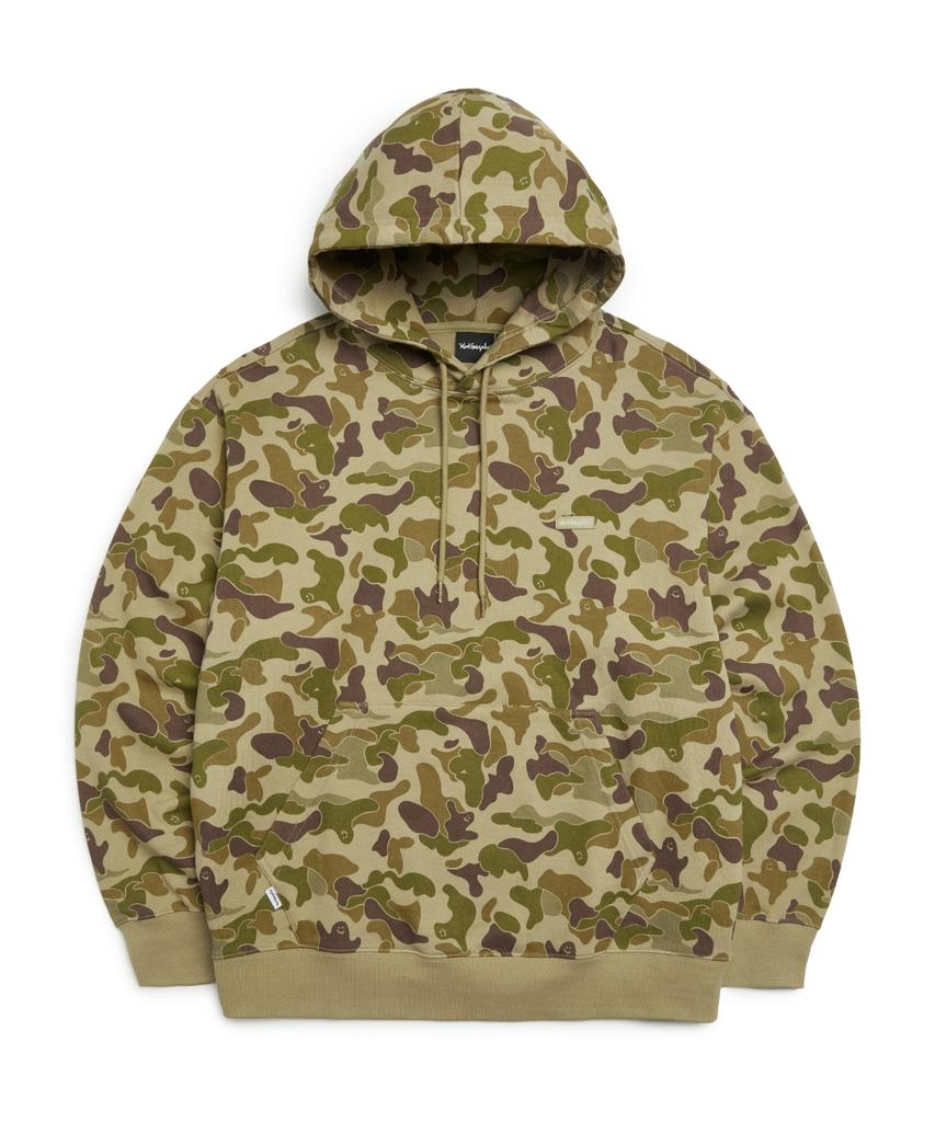 Small Box Logo Camo Sweat Hoodie - Beige