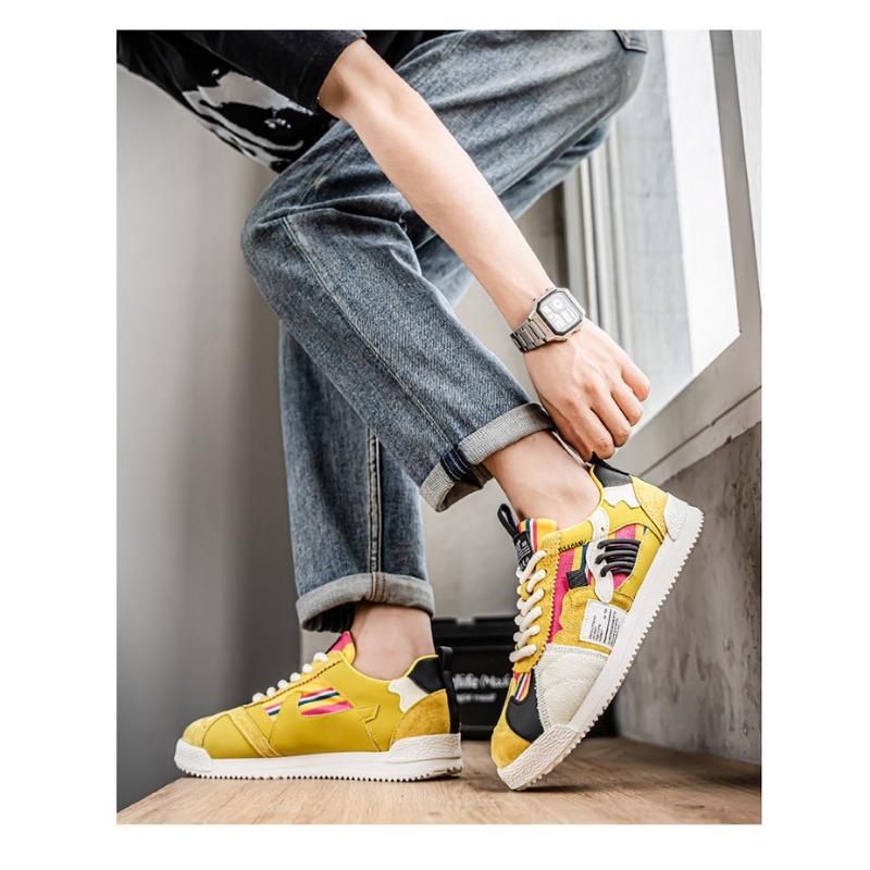 Men Casual Soft Sole Lightweight Breathable Low Top Agan Style Sneakers