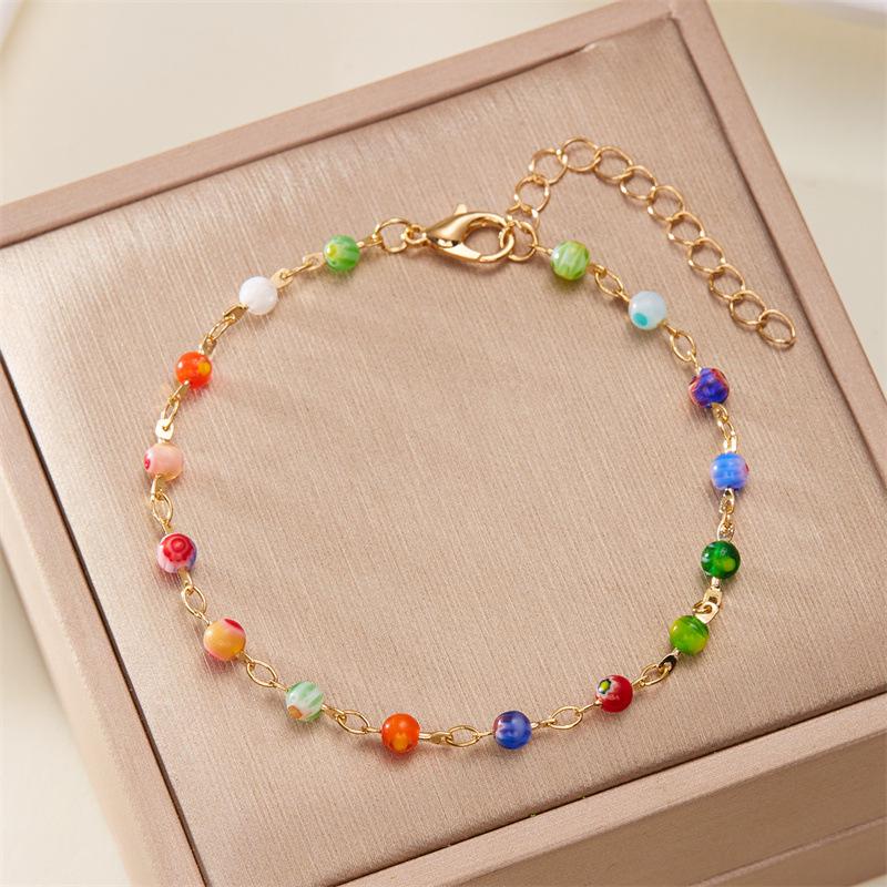 European American High-End Heart Flower Beaded Necklace & Girlish Flower Choker Set