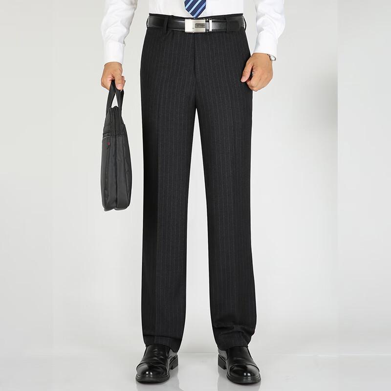 ROMON Men s Thick Wool Blend Straight-Leg Dress Pants 35