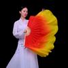 Colorful Chinese Short Bellydance Fan Hand Dye Adults Fan  Veil Pairs Yangko Dance Tools
