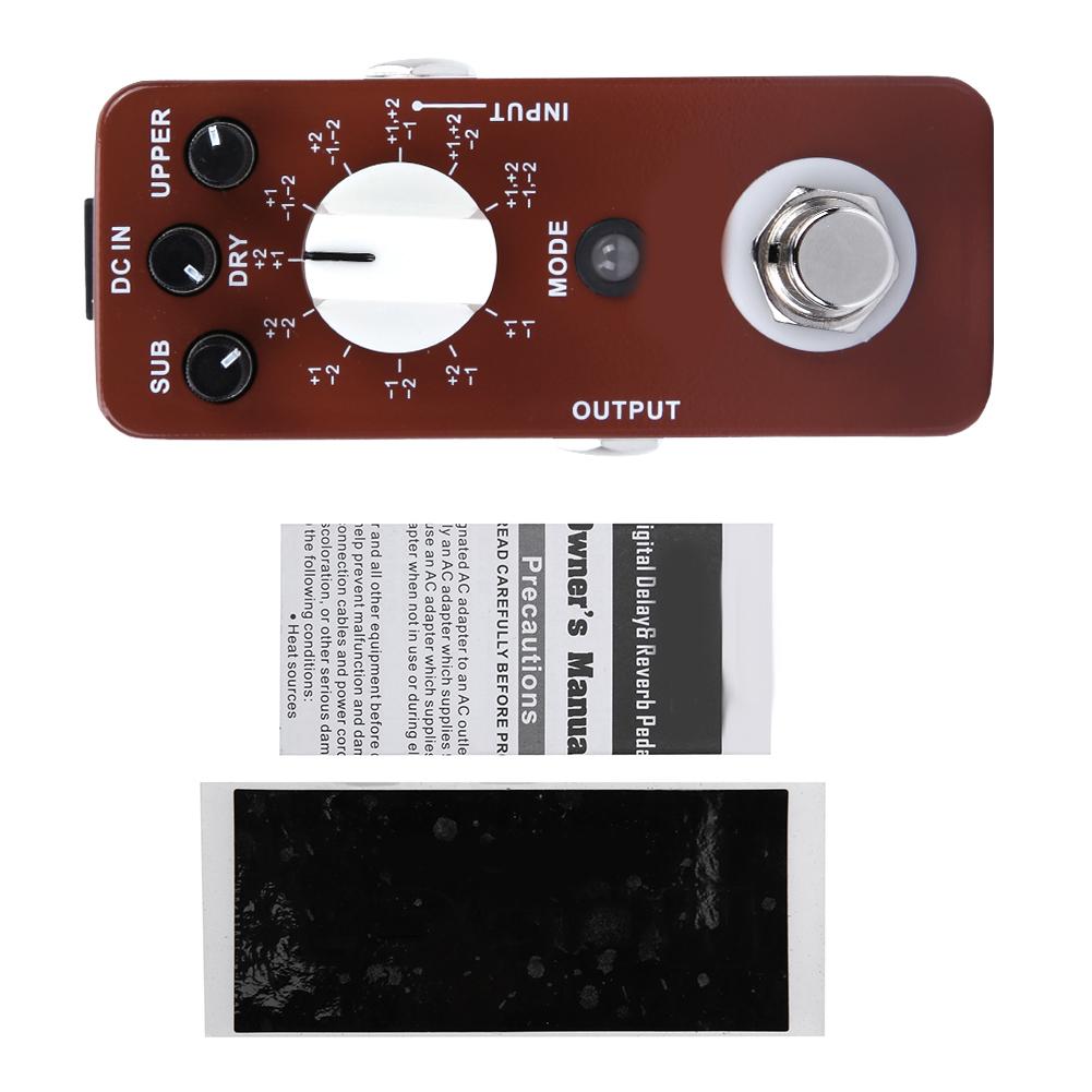 DC 9V 128mA Full Metal Shell Mini Octave Guitar Effect Pedal 11 Octave Modes True Bypass