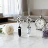 Moon And Sun Crystal Pendant Necklace With Alloy Chain For Fashionable Women And Men