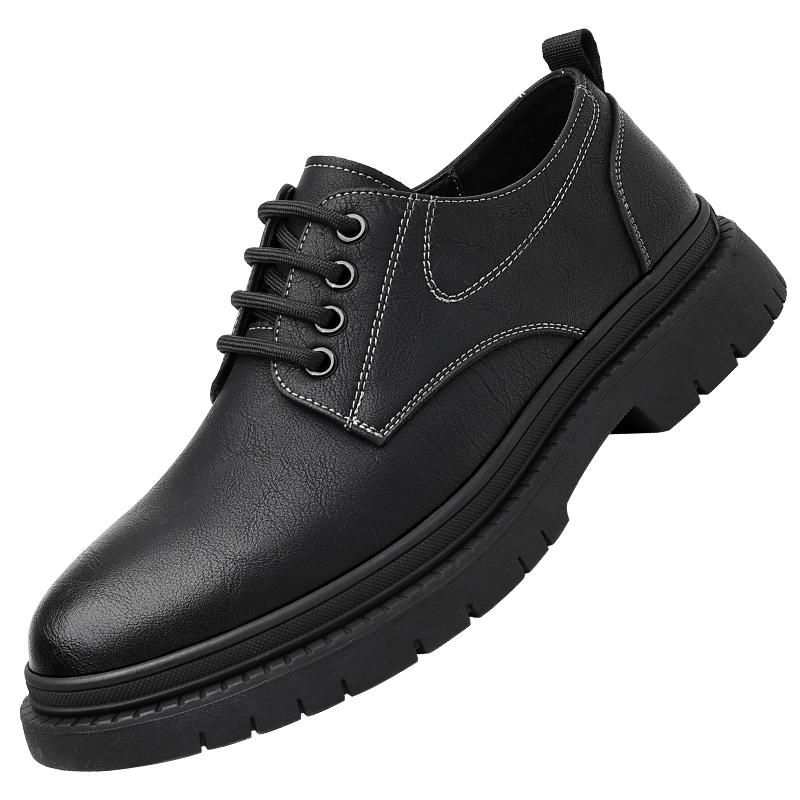 Fashion High luxury men's leather shoes Handmade and minimalist styles Office and leisure business Retro black brown adult shoes