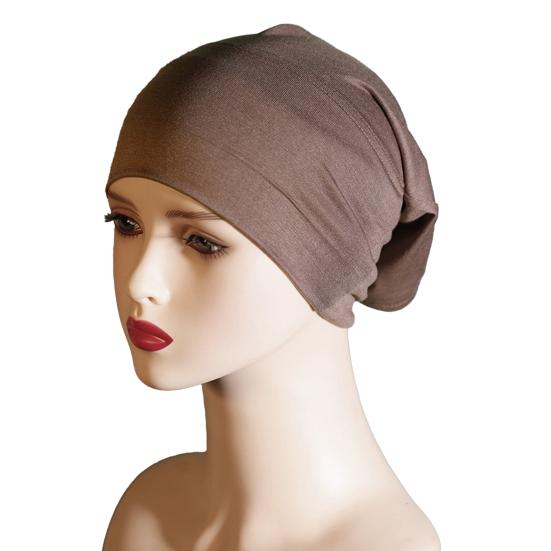 Headscarf Hat Mercerized Cotton Soft Breathable Wrinkle-Resistant Fabric Elastic Comfortable Fit Turban Hat Daily Wear