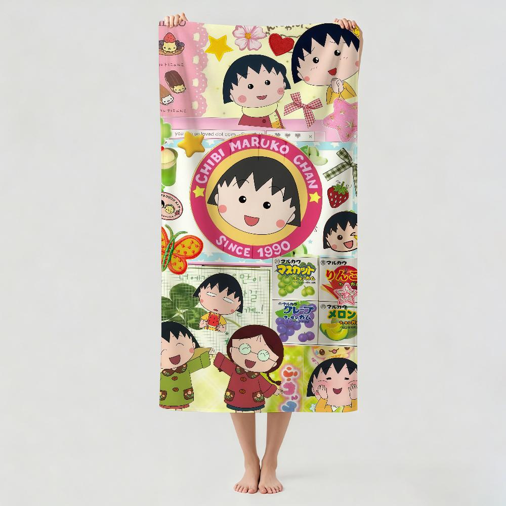 Cartoon C-Chibi Maruko Chan Towel Drying Bath Towel Applicable To Light Swimming Camping Yoga Beach Out
