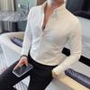 High Quality Long Sleeve Shirt Men Autumn Winter Slim Fit Business Casual Waffle Shirts