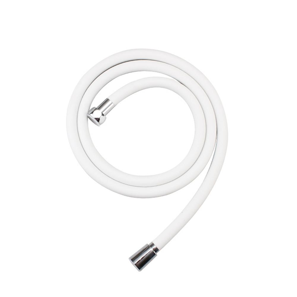 Bathroom Renovation Silicone Shower Hose Versatile Shower Hose For Bathroom Tangle-Free Wear Resistant 1.5M Length белый