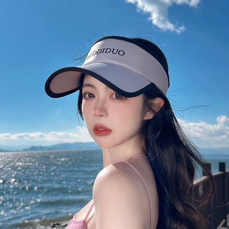 

8234 Summer UV Protection Sun Hat Minimalist Fashion Sun Protection Baseball Topless Hat Outdoor Sports Sun Hat Purple