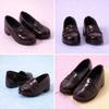 Sunny Step Puppenschuhe Loafer für Puppen, Uniform-Koordination im Studentenstil, Schwarz, Lolita, Lack, Braun, Weiß, Miniatur-Schuhe für Puppen, Puppe
