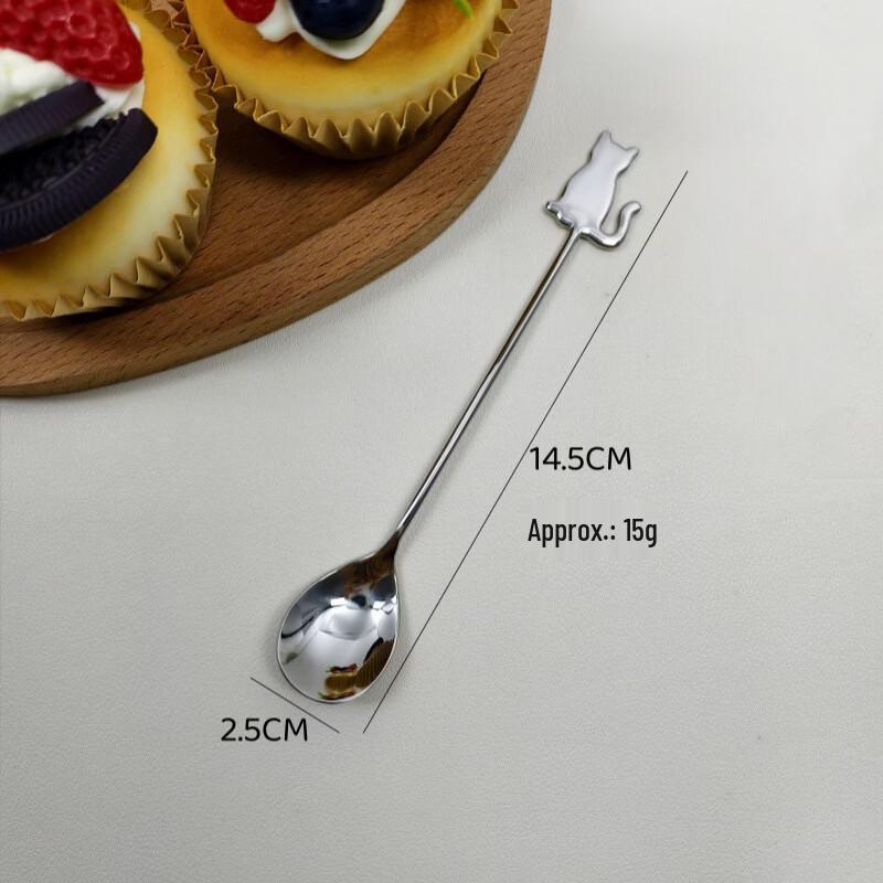 Набор десертных ложек Abay Cat & Fish из нержавеющей стали