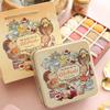 Cartoon Rabbit Iron Box Multicolor 17*17*6cm Cake Packaging Box with Lid Square Gift Box Tea Candy Cookies Cake Biscuits