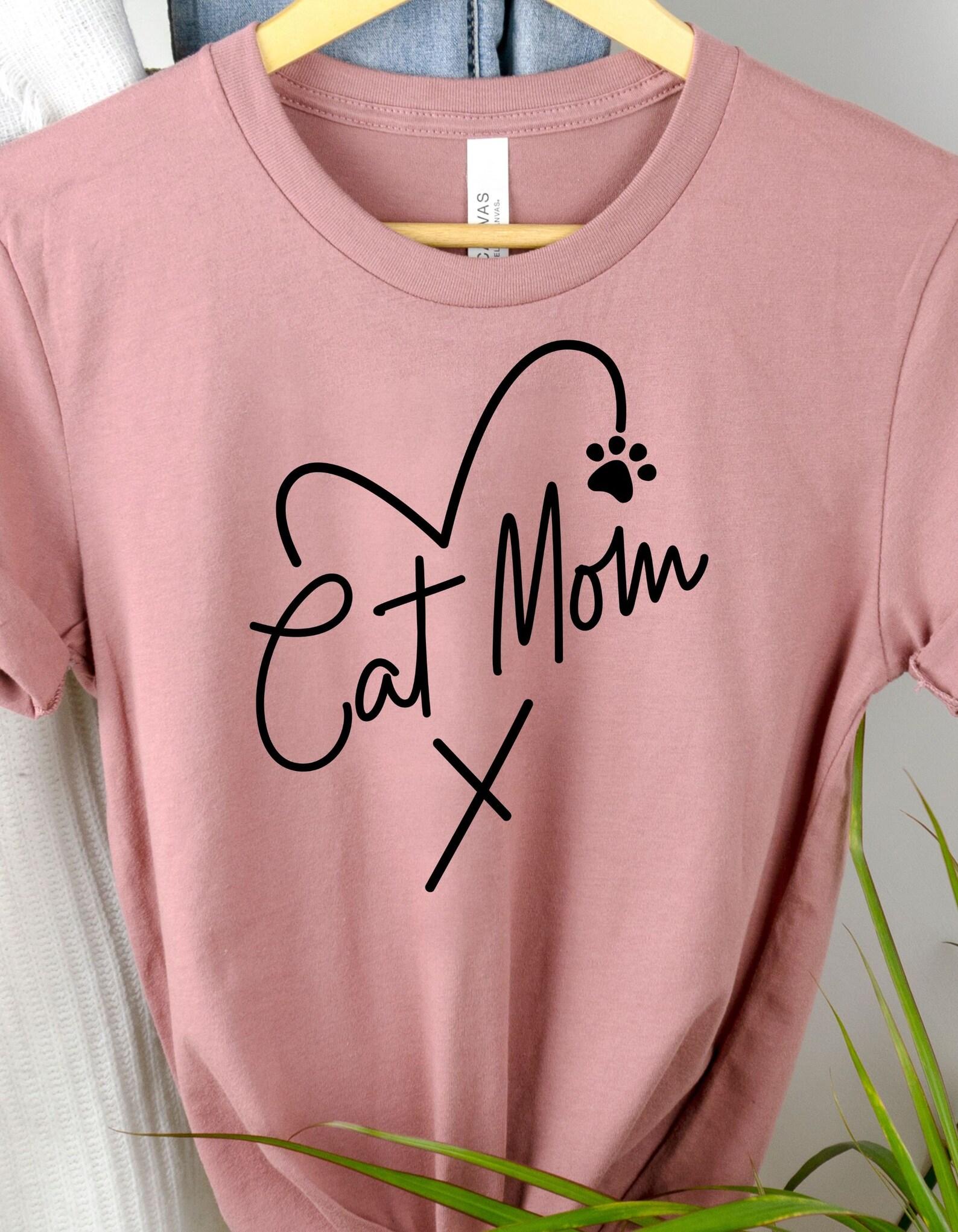 Cat Mom tshirt, mothers day shirt, cat lover tshirt, moms day, feline lover 4XL