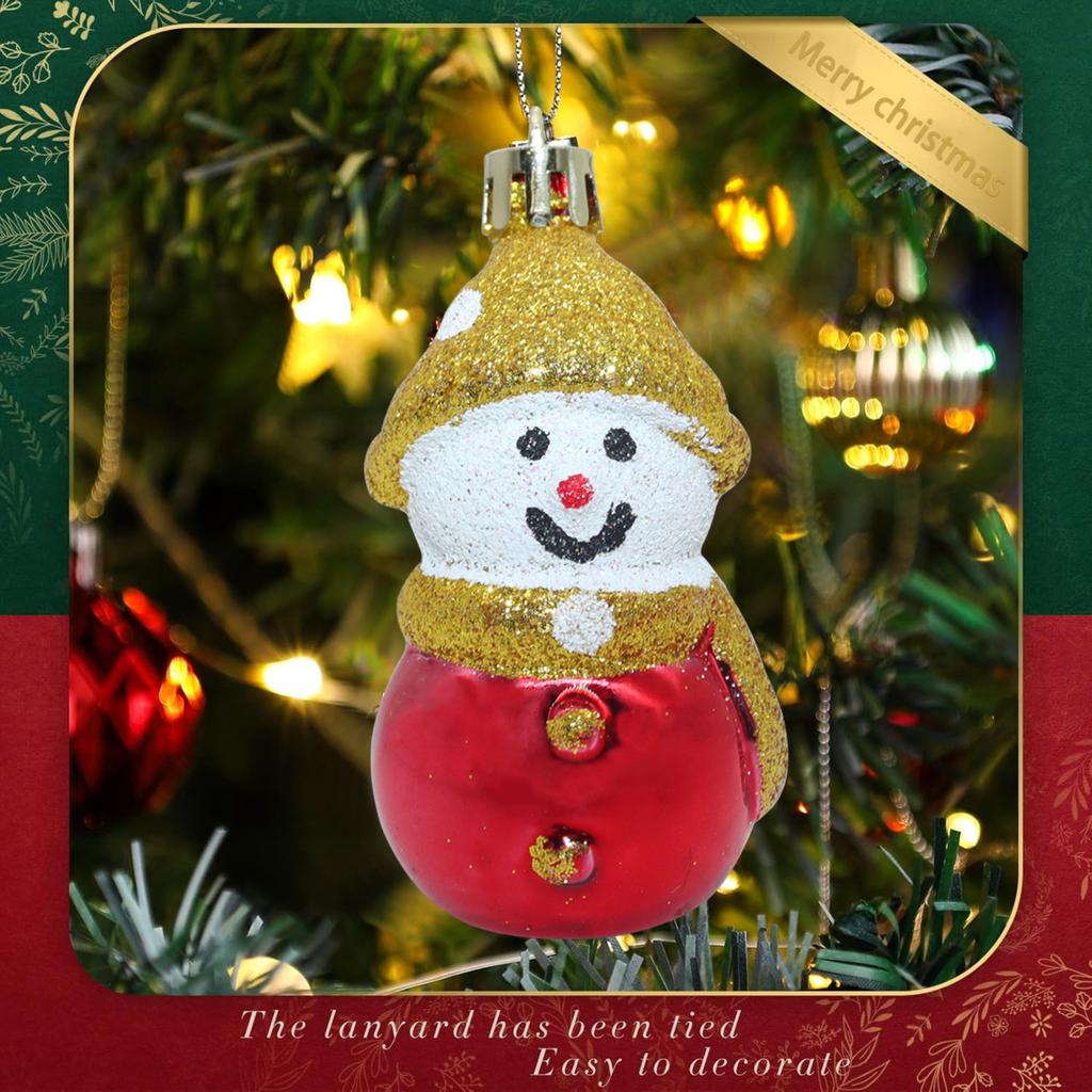 Christmas Snowman Tree Decor Set - Festive Ornaments For Holiday Home And Party Decoration