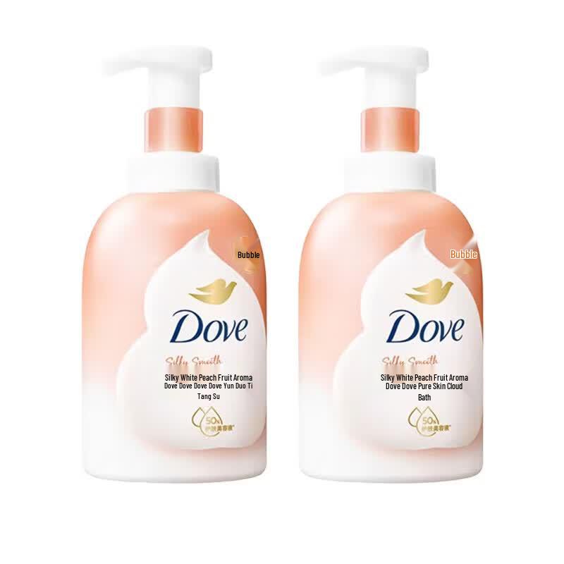 Dove White Peach Scent Foaming Shower Wash (2-Pack)