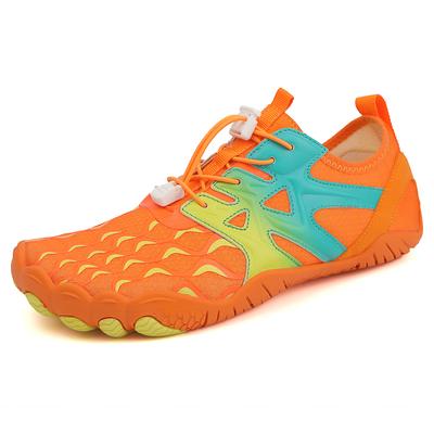 Fashion New Orange Men's Water Shoes Summer Breathable Non-slip Barefoot Shoes Women Beach Outdoor Five Fingers Shoes Men Swimming Shoes