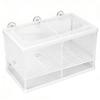 With Suction Cup Aquarium Fish Breeder Box Nylon Mesh With Partition Isolation Box Large Size White 3 Rooms Breeder Hatchery
