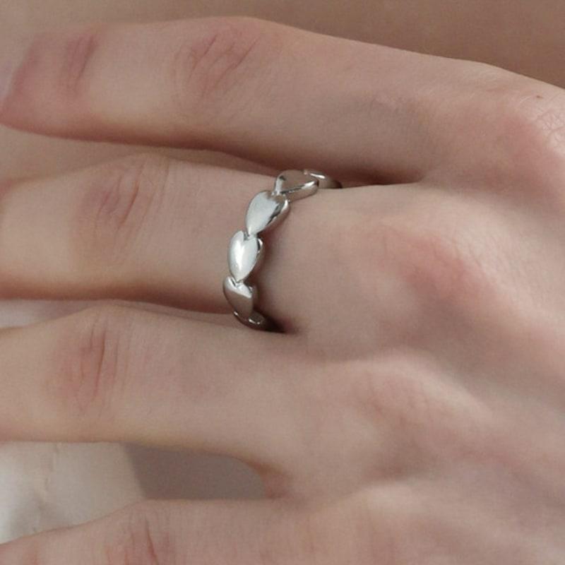 BEFORE MOONRISE [Silver 925] Bold Heart Ring SR204