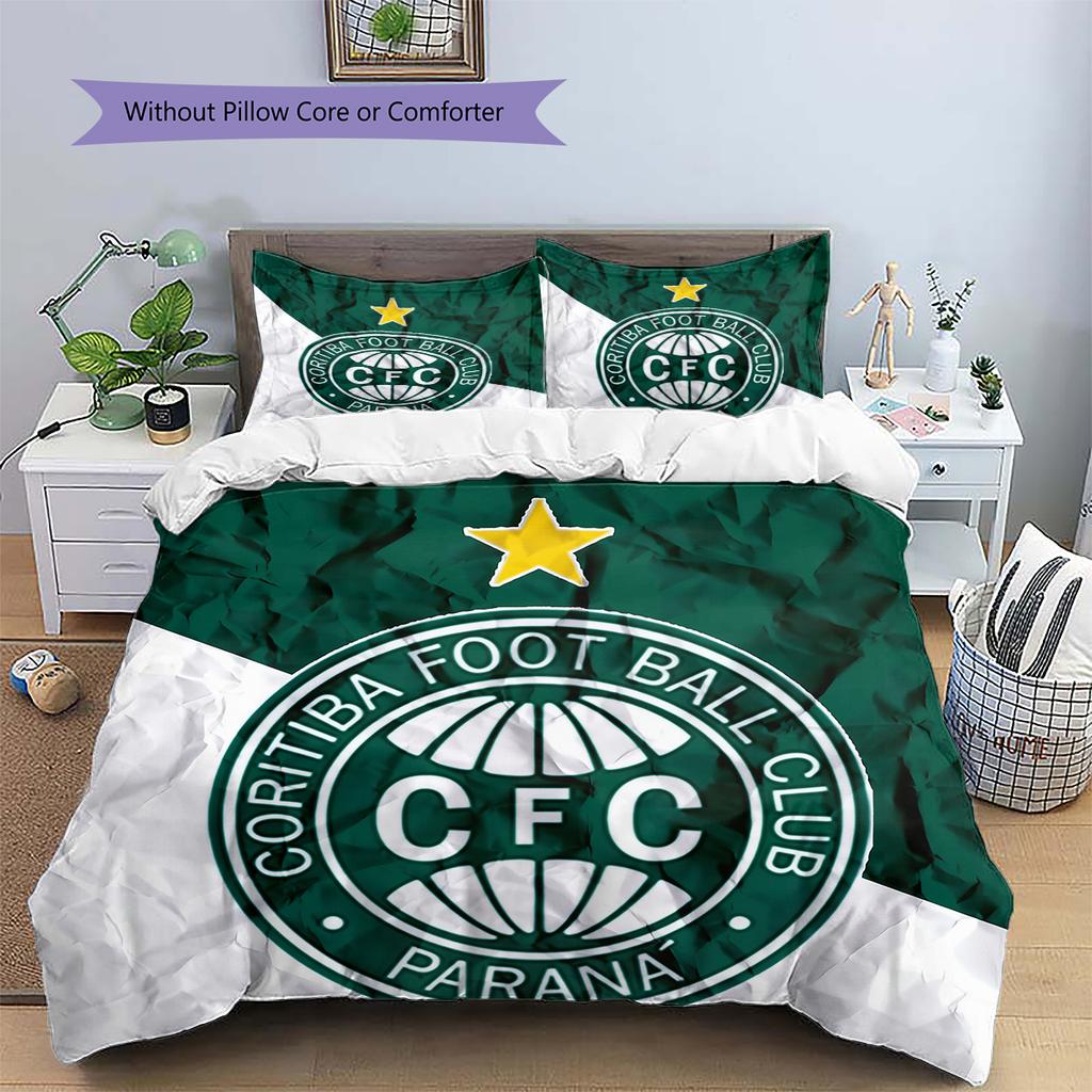 Biancheria da letto con motivo Coritiba FC Decorazione per la casa Regalo di compleanno (1 * copripiumino + 2 * federa, senza nucleo)