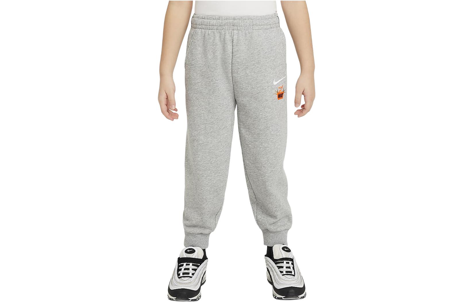 Kids  Nike Knitted Sweatpants Sportswear Icon Fleece Gray HF7134-063 5