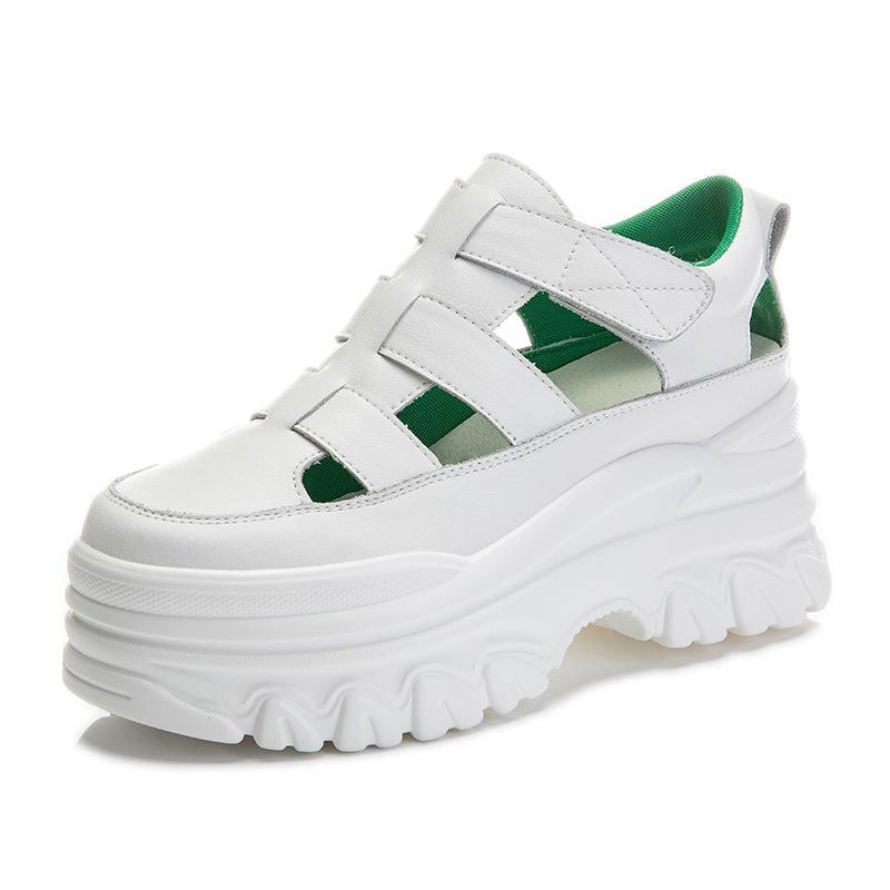 Summer bag head sandals wear new inner height-increasing muffin thick-soled lazy dad shoes A