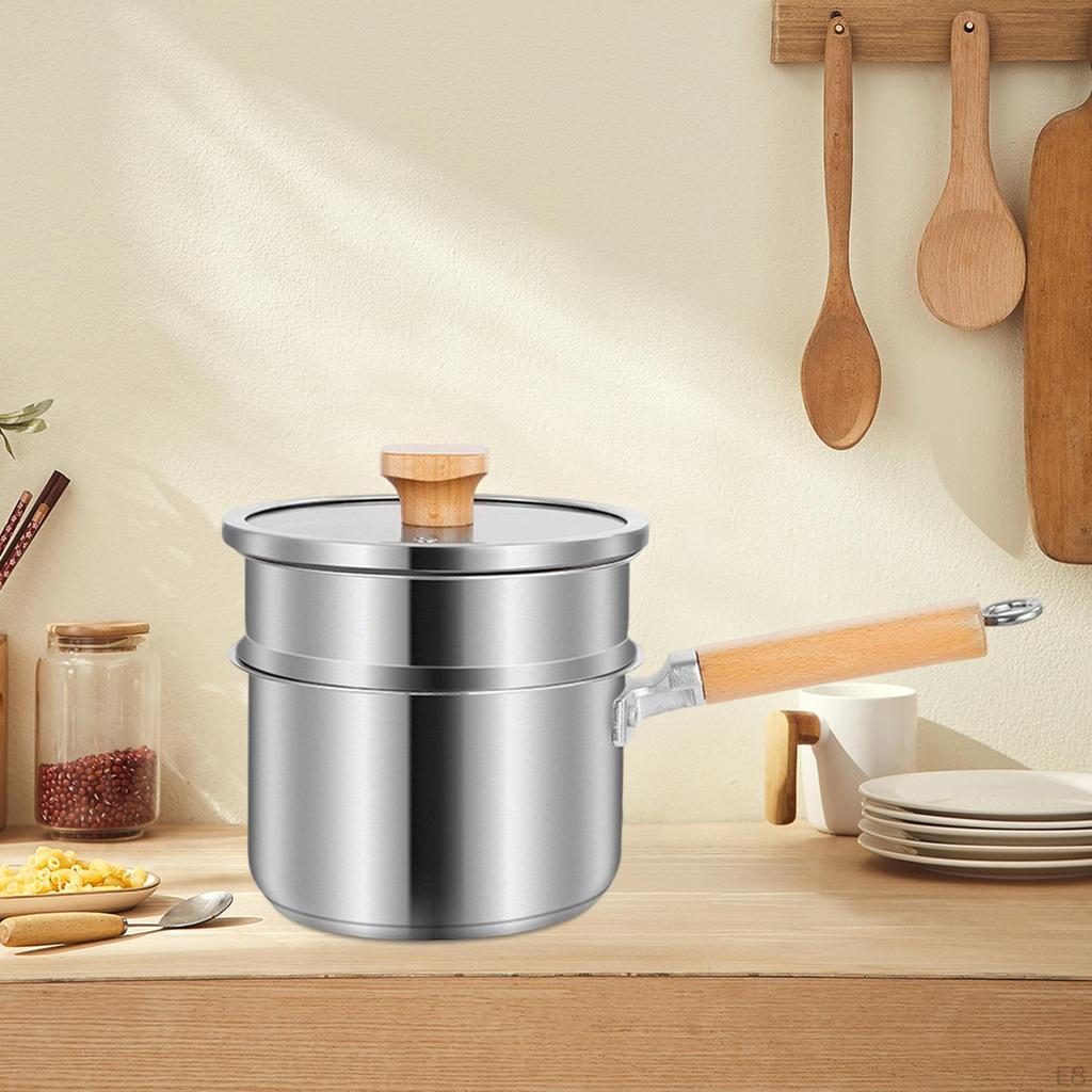 10cm Small Pot ,Multipurpose Universal with Lid ,Milk Pan, Long Handle Thickened Sauce Pan ,Cooking