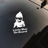 Little Man On Board Funny Baby Car Vehicle Reflective Decals Sticker Decoration