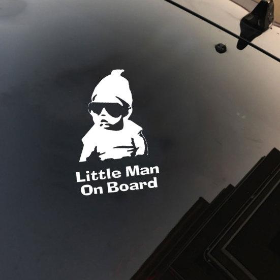 Little Man on Board Funny Baby Car Vehicle Reflektierende Aufkleber Aufkleber Dekoration