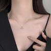 Collier Minsheng Coréen Géométrique Amour: Élégant Pendentif Cœur en Diamant sur une Délicate Chaîne Claviculaire