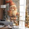 Christmas Dwarf Forest Snow Scene Cartoon Curtains For Living Room Bedroom Home Decoration Window Voile Tulle Curtain Drapes
