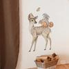 Cartoon Animal Sika Deer Fox Rabbit Room Background Decorative Wall Stickers Room Decoration