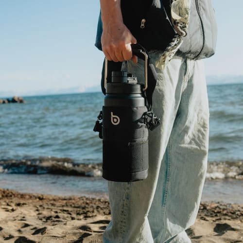 BOTTLE BOTTLE Jug, 2-Liter Water Bottle, Large Capacity, 2L, Stainless Steel, Vacuum Insulated, Keeps Hot or Cold, Includes Straw, Portable Water Bott