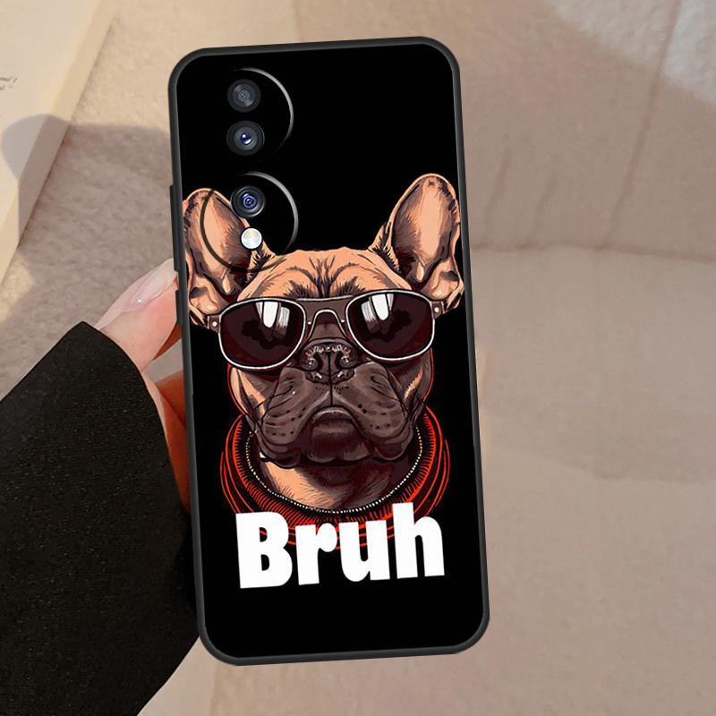 

Английский бульдог мопс для Honor 90 70 50 Lite Magic 5 Pro 8X 9X чехол для телефона для Honor X8a X9a X7a X6a X9 X7 X8 X9b Honor X8 4G