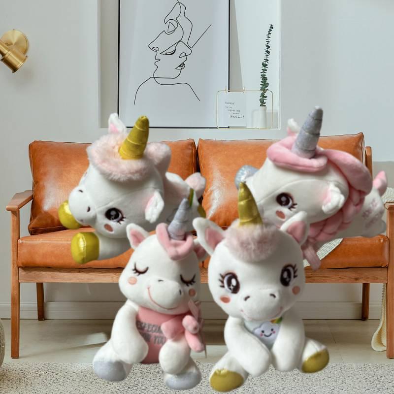 Cute Unicorn Plush Toy Doll With Soft Short Fur Perfect For Sleeping And Cuddling Ideal Gift For Kids 20cm Sitting Style