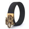 Men's Nylon Outdoor Sports Belt with Bronze and Automatic Alloy Buckles