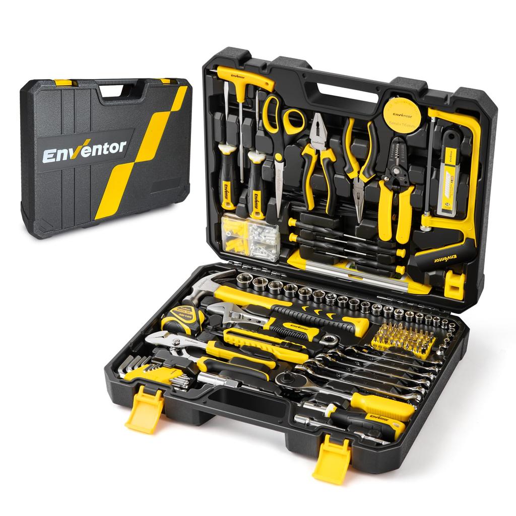 Enventor Tool Set Home Tool Set Home Repair Tool Box Tool Set Daily Tool Kit Daily Tool Kit Home Use Motorcycle Bicycle Car Maintenance Furniture