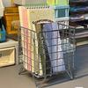 Iron Storage Rack Hollow Out Stainless Iron Wire Mesh Storage Basket Home Office Bathroom Desktop Case Organizer
