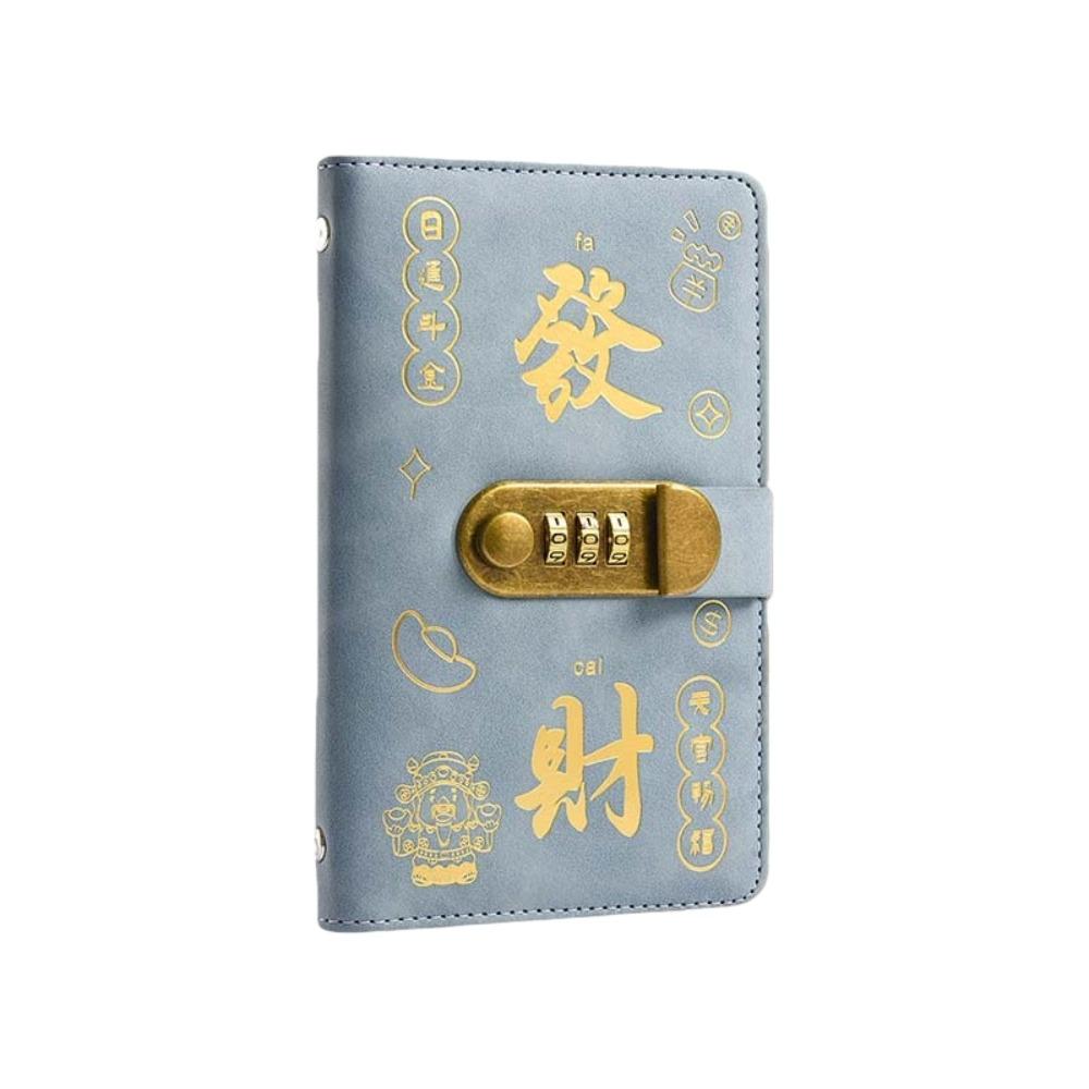 PU Leather Envelop Savings Challenges Book God of Wealth Style Cash Budget Notebook Money Planners