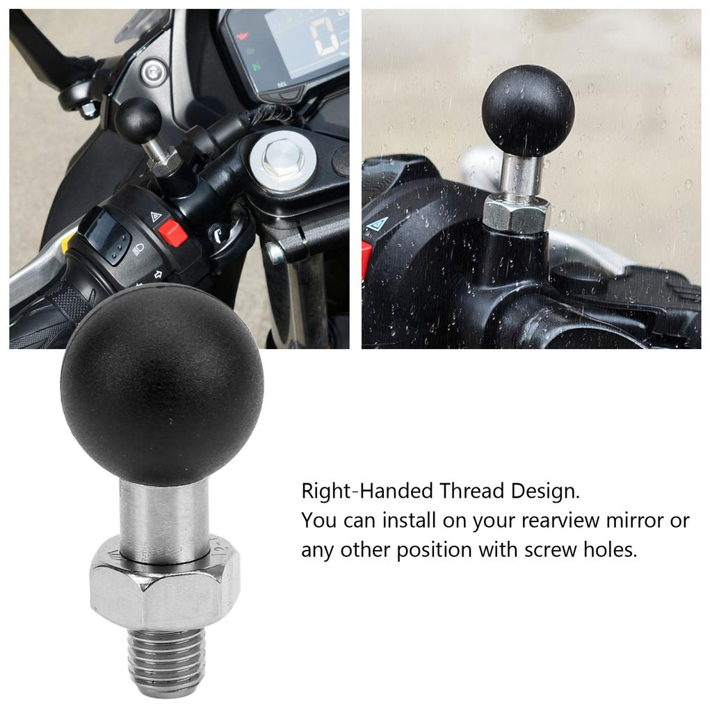 Motorcycle Rear View Mirror   Head Bracket Right Handed Thread Rustproof   Accessory