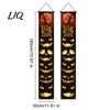 Festive Home Decor Halloween Porch Sign Banner, Pumpkin Ghost Party Awning Hanging Wall Decorative Holiday Banner Door Decoration, Front Wreath