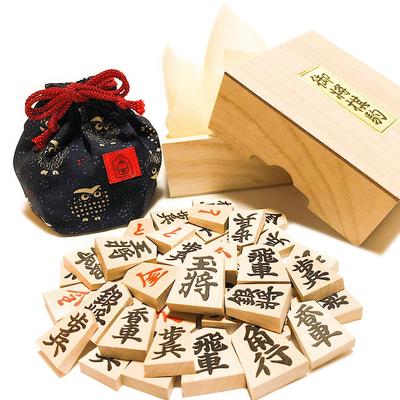 Tendo Shogi Figuren, Ahorn Gepresste Shogi Figuren und Suzukado Original Figurenbeutel (Eulenmuster)
