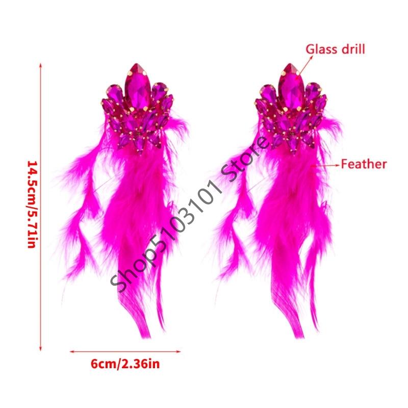 Bohemian Rhinestones Floral Long Earrings For Women Elegant And Stylish Luxury Statement Gift