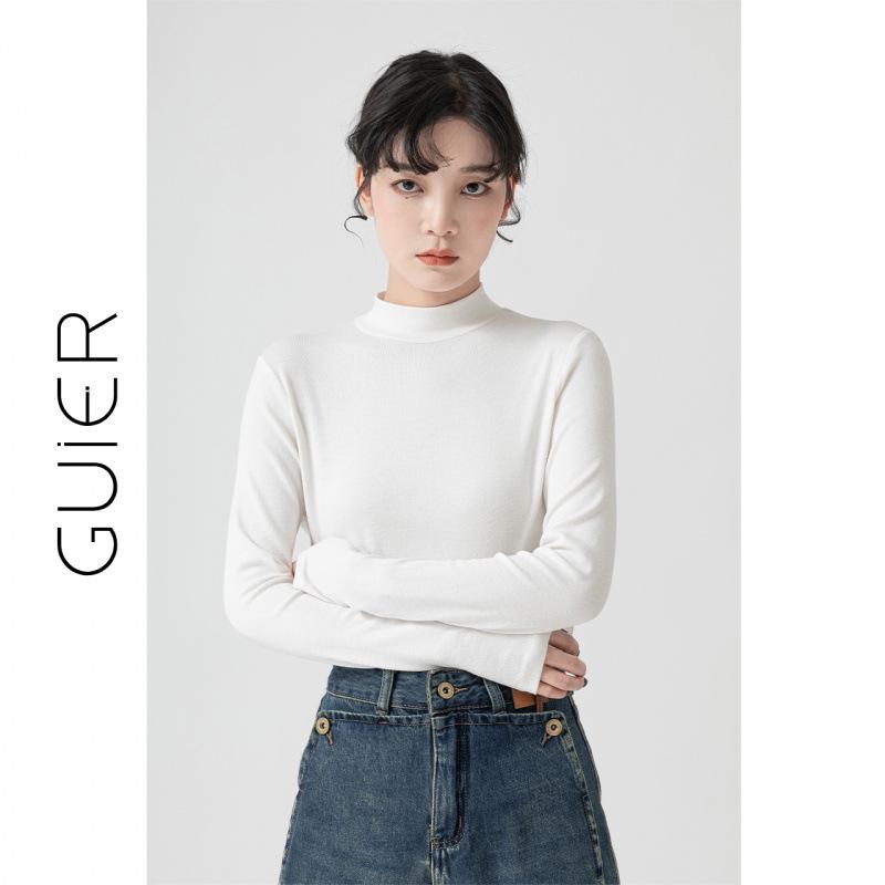 

Commute Base Layer: Women s Thermal Fleece Half-High Neck Long Sleeve Retro Chic Shirt L (105-115 lbs) белый
